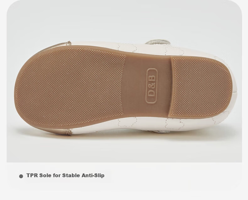 DAVE & BELLA Children's Leather Shoes Girls Spring Little Chanel Style Princess Shoes Big Kids Single Shoes Little Chanel Style 12